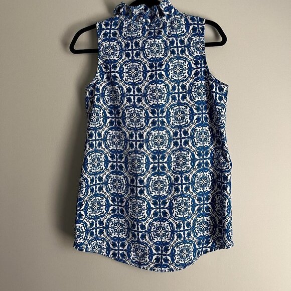 Mud Pie Whitney Sleeveless Tank Royal Blue China Garden Size Small - Picture 5 of 10